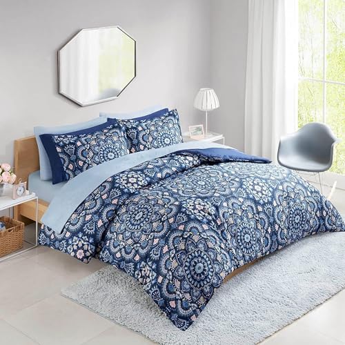 Comfort Spaces Bettwäsche-Set für alle Jahreszeiten, passender Kissenbezug Twin XL blau von Comfort Spaces