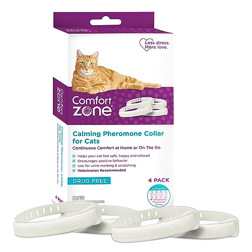 Comfort Zone Pheromon-Halsband für Katzen, beruhigend, lindert Stress Ihrer Katze, hilft Katzen, Sich sicher, glücklich und ruhig zu fühlen, während unerwünschtes Verhalten reduziert Wird. von Comfort Zone