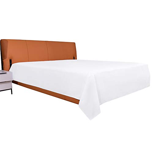 ComfortAce Vanern Klassische Bettlaken Haustuch Betttuch 180x260 aus 100% Baumwolle Leintuch Weiß von ComfortAce