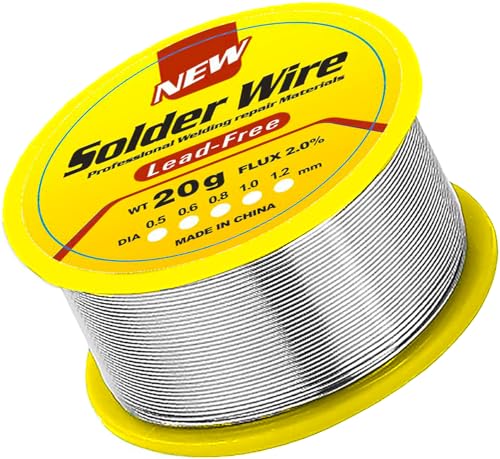 0.8mm Lötzinn, Lötzinn Bleifrei mit Kolophonium kern, Lötzinn mit Flussmittel 20g, Solder Wire, Lötdraht für die Reparatur und den Heimwerker von Elektronischen Elektrischen Lötkomponenten 0.8mm Lötzinn, Lötzinn Bleifrei mit Kolophonium kern, Lötzinn mit Flussmittel 20g, Solder Wire, Lötdraht für die Reparatur und den Heimwerker von Elektronischen Elektrischen Lötkomponenten von Comforty