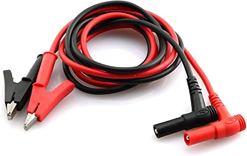 1 Paar Heavy-Krokodilklemmen mit Kabel Bananenstecker 4 mm Flexibler Kabeldraht (1 m / 3,3 Fuß) für Elektrische Multimeter Prüfung von Comforty