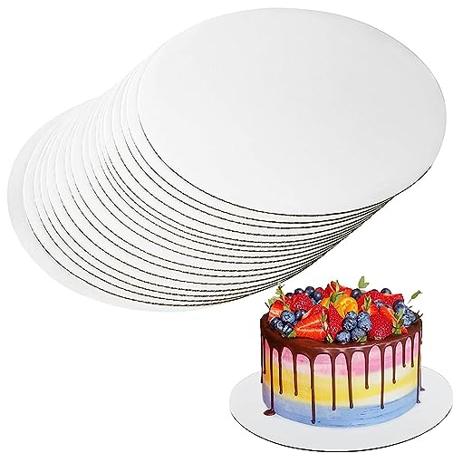 10 Stück Tortenunterlage Rund 30cm, Cake Board Weiß, Premium Tortenplatte Pappe für Kuchen und Torten von Comforty