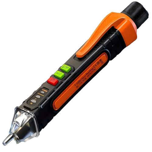 12V bis 1000V AC Spannungsprüfer Berührungslos, Berührungsloser Spannungsprüfer, Spannungstester, Stromprüfer, Digitalanzeige der Spannungsstärke in Prozent, Elektro Prüfstift Phasenprüfer 12V bis 1000V AC Spannungsprüfer Berührungslos, Berührungsloser Spannungsprüfer, Spannungstester, Stromprüfer, Digitalanzeige der Spannungsstärke in Prozent, Elektro Prüfstift Phasenprüfer von Comforty