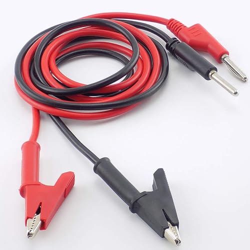 Comforty 2 Stücke Bananenstecker Kabel, Messleitungen Rot und Schwarz für elektrische Multimeter Prüfung von Comforty