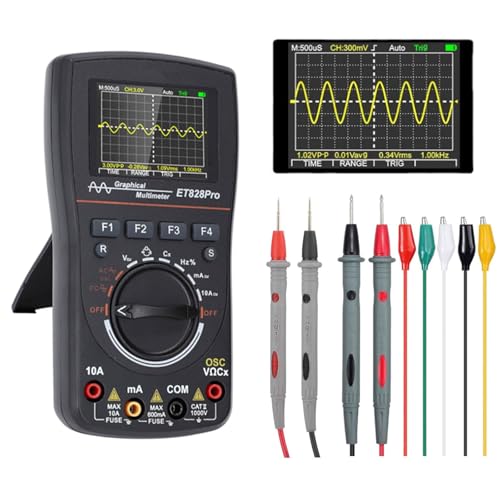 2-in-1-Oszilloskop-Multimeter-Set, LED-2,4-Zoll-Farbbildschirm ET828 Hohe Auflösung 2,5 Msps Abtastrate Spannungstester Intelligentes grafisches digitales Oszilloskop 2-in-1-Oszilloskop-Multimeter-Set, LED-2,4-Zoll-Farbbildschirm ET828 Hohe Auflösung 2,5 Msps Abtastrate Spannungstester Intelligentes grafisches digitales Oszilloskop von Comforty