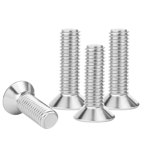 20 Stück M6x25 Silber Senkkopfschrauben, aus Edelstahl, Sechskant, metrisches Gewinde, langlebige Senkschrauben für Möbel, Maschinenbau und Heimwerker, hochwertige M6 Schrauben mit Innensechskant 20 Stück M6x25 Silber Senkkopfschrauben, aus Edelstahl, Sechskant, metrisches Gewinde, langlebige Senkschrauben für Möbel, Maschinenbau und Heimwerker, hochwertige M6 Schrauben mit Innensechskant von Comforty