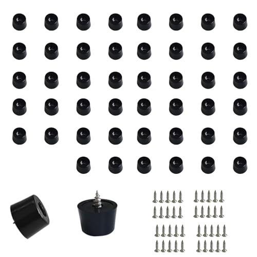 40 Stück Gummifüße Schneidebretter Gummipuffer Gummifüße Anti vibrationsbasis Gummifüsse Füße Schraubbar für Möbel zum Schutz von Möbeln vor Feuchtigkeit und Bodenkratzern (22 * 18 * 10mm) von Comforty