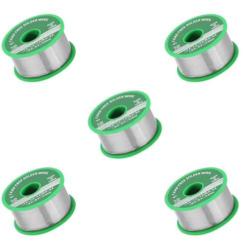 5 Stücke Lötzinn 0.8mm, Lötzinn Bleifrei mit Kolophonium kern, Lötzinn mit Flussmittel 20g, Solder Wire, Lötdraht für die Reparatur und den Heimwerker von Elektronischen Elektrischen Lötkomponenten 5 Stücke Lötzinn 0.8mm, Lötzinn Bleifrei mit Kolophonium kern, Lötzinn mit Flussmittel 20g, Solder Wire, Lötdraht für die Reparatur und den Heimwerker von Elektronischen Elektrischen Lötkomponenten von Comforty