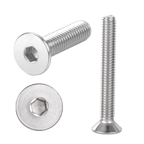 50 Stk m5x16 Edelstahl senkkopfschrauben Innensechskant, metrisches Gewinde, langlebige senkkopfschrauben für Möbel, Maschinenbau und Heimwerker, hochwertige m5 schrauben mit Innensechskant-Werkzeug 50 Stk m5x16 Edelstahl senkkopfschrauben Innensechskant, metrisches Gewinde, langlebige senkkopfschrauben für Möbel, Maschinenbau und Heimwerker, hochwertige m5 schrauben mit Innensechskant-Werkzeug von Comforty