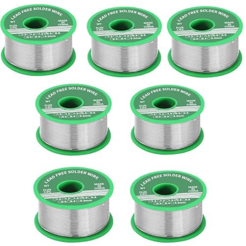 7 Stücke Lötzinn 0.8mm, Lötzinn Bleifrei mit Kolophonium kern, Lötzinn mit Flussmittel 20g, Solder Wire, Lötdraht für die Reparatur und den Heimwerker von Elektronischen Elektrischen Lötkomponenten 7 Stücke Lötzinn 0.8mm, Lötzinn Bleifrei mit Kolophonium kern, Lötzinn mit Flussmittel 20g, Solder Wire, Lötdraht für die Reparatur und den Heimwerker von Elektronischen Elektrischen Lötkomponenten von Comforty
