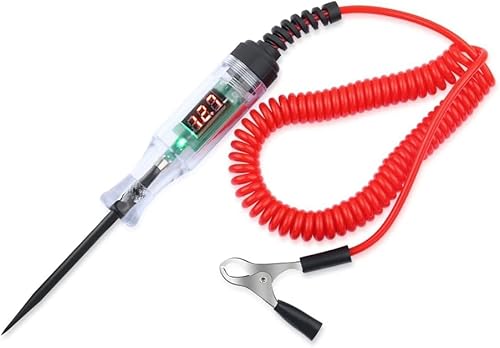 Auto Spannungsprüfer Stift, Prüflampe 12v,Spannungsprüfer DC mit Digitaler LCD Automobil Stromkreistester,für Autobatterie von Comforty