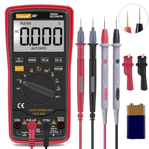 Digital Multimeter mit Automatischer Bereichswahl für AC/DC Hintergrundbeleuchtetem Zähler Multitestgerät Spannungsprüfer Automatisch Umschaltendes Elektronisches Messgerät von Comforty