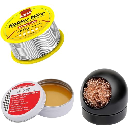Entlötpaste, Flussmittel, bleifreies Lot, 3-teiliges Set, Lötpaste, Lötpaste, mechanisches Entlötwerkzeug, PC-Karte, Kolophonium-gepresste Anwendung von Comforty