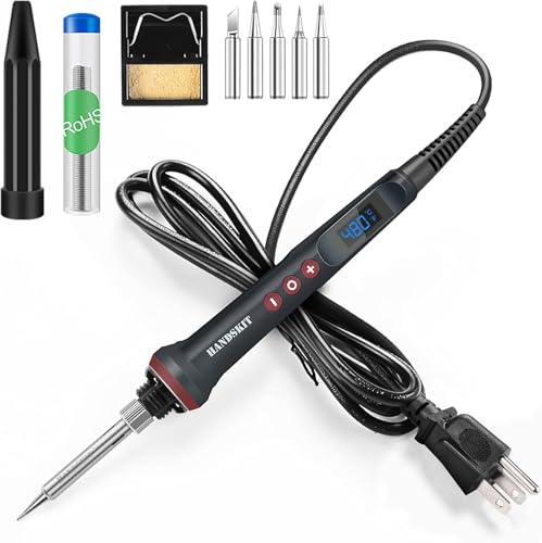 Lötkolben Set,Lötkolben 9 in 1 Lötset 200W 220V Lötstation mit Temperatur Einstellbar 180-480°C, 5 Lötspitzen, Lötkolbenständer, Lötdraht, für Elektrotechnik Reparaturen Profi Hobbybastler Lötkolben Set,Lötkolben 9 in 1 Lötset 200W 220V Lötstation mit Temperatur Einstellbar 180-480°C, 5 Lötspitzen, Lötkolbenständer, Lötdraht, für Elektrotechnik Reparaturen Profi Hobbybastler von Comforty