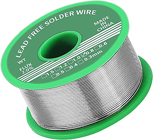 Lötzinn 0.8mm, Lötzinn mit Flussmittel 50g, Lötzinn Bleifrei mit Kolophonium kern, Solder Wire, Lötdraht für die Reparatur und den Heimwerker von Elektronischen Elektrischen Lötkomponenten Lötzinn 0.8mm, Lötzinn mit Flussmittel 50g, Lötzinn Bleifrei mit Kolophonium kern, Solder Wire, Lötdraht für die Reparatur und den Heimwerker von Elektronischen Elektrischen Lötkomponenten von Comforty