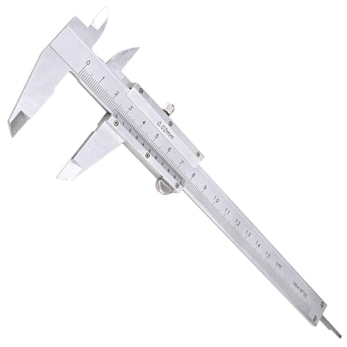 Messschieber Analog 150mm, Schieblehre Analog 0,02 mm Genauigkeit Messschieber Analog mit Feststellschraube für Haushalt und Industrie Messung Messschieber Analog 150mm, Schieblehre Analog 0,02 mm Genauigkeit Messschieber Analog mit Feststellschraube für Haushalt und Industrie Messung von Comforty