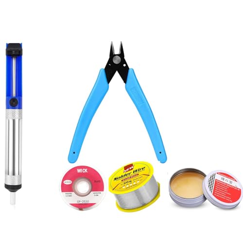 Mikroschere, Drahtschneider, Lötspitzenreiniger, bleifreier Lötdraht, Lötpaste, Entlötpumpe 5-teiliges Set, Lötpaste, Lötpaste, Entlötwerkzeug für Maschinen, PC-Karte, Kolophoniumpresse Anwendung Mikroschere, Drahtschneider, Lötspitzenreiniger, bleifreier Lötdraht, Lötpaste, Entlötpumpe 5-teiliges Set, Lötpaste, Lötpaste, Entlötwerkzeug für Maschinen, PC-Karte, Kolophoniumpresse Anwendung von Comforty