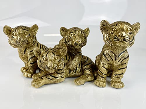 Dekofigur Tiger, goldfarben von Comfortzone Home Furnishers