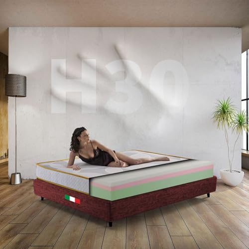 Comfy Line Matratze aus Memory-Schaum für Doppelbetten, 180 x 190 cm, amerikanische mehrschichtige Matratze mit Zonen, Höhe 30 cm, orthopädische Matratze mit 3 Schichten, antiallergische Matratze, von Comfy Line