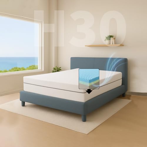 Comfy Line - Matratze für Doppelbett, 190 x 200 cm, aus Memory-Schaumstoff, Höhe 30 cm, 7 verschiedene Zonen, orthopädisch, frisch und atmungsaktiv, hergestellt in Italien, 100 % von Comfy Line