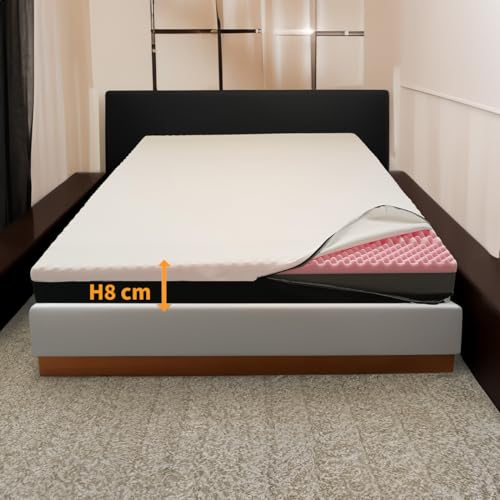 Comfy Line OPTIMA H8 Topper aus Memory-Schaum und fest, orthopädisch, Höhe 8 cm, für Doppelbett 180 x 200 cm, Matratze mit abnehmbarem Stoff, doppelte Härte von Comfy Line