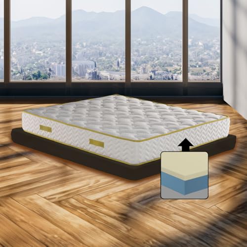 Memory-Schaum-Matratze für Doppelbett, 165 x 190 cm, halbstarre, orthopädische Matratze gegen Rückenschmerzen, Höhe 20 cm, Matratze aus Memory-Schaum, nicht warm mit hypoallergener Füllung, Modell von Comfy Line