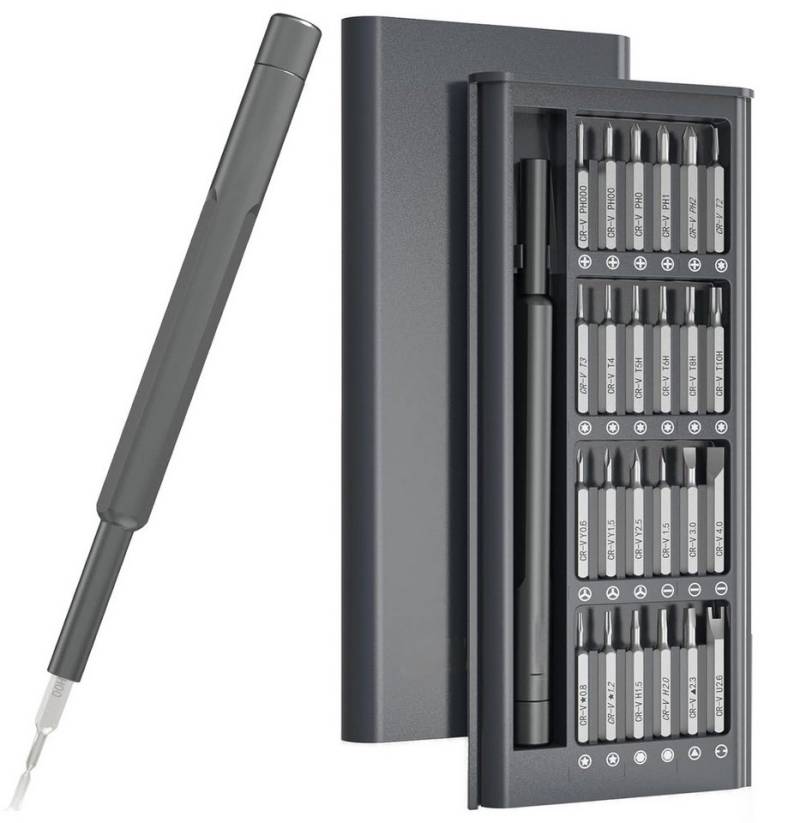 Comfy Mate Bit-Schraubendreher Präzisionsschraubendreher Set 25-in-1, Magnetisch & Tragbar für Handy, (25 St), Laptop & Elektronik von Comfy Mate