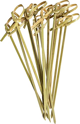[300 Stück] Bambus-Knoten-Picks – 11,9 cm große Spieß-Zahnstocher für Vorspeisen, Sandwiches und Cocktailgetränke von Comfy Package