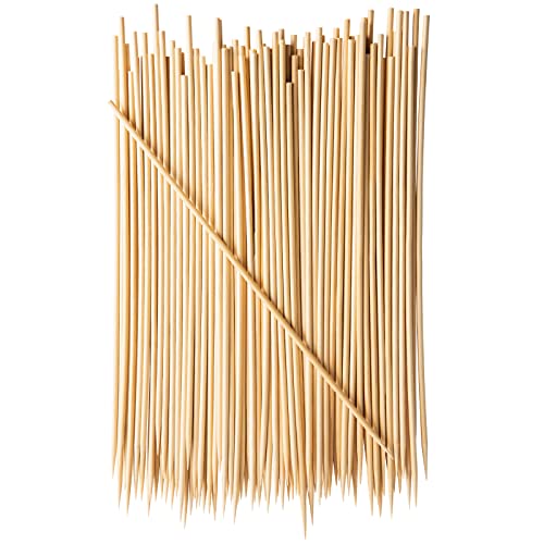 [100 Stück] 12 Zoll – 30,5 cm Bambus-Holzspieße für Shish Kabob, Grillen, Obst, Vorspeisen und Cocktails von Comfy Package