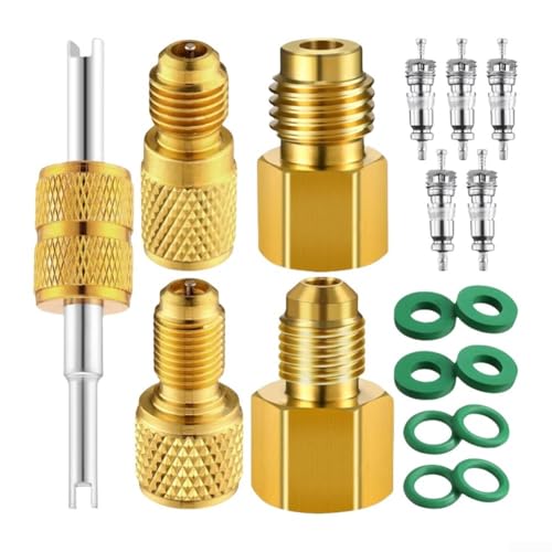 18 Stück R410 R22 Adapter-Werkzeuge für HVAC-Klimaanlagen-Reparatur mit auslaufsicheren Armaturen und Metall-Kunststoff-Konstruktion von ComfyHarbor