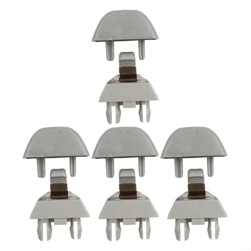 4 Stück Sonnenblenden-Unterstützung, feste Klemme, OEM 6RD857561 6R0857561, kompatibel mit Passat für Polo für Skoda, Ersatzteile aus ABS (grau) von ComfyHarbor