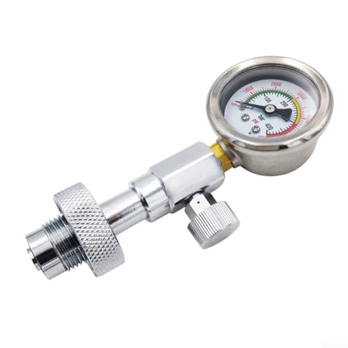 400Bar DIN Scuba Zylinder Manometer mit Ablassventil für G5/8 Ventilgewinde Edelstahl Hochdrucktank Manometer passend für Tauchbecken 400Bar DIN Scuba Zylinder Manometer mit Ablassventil für G5/8 Ventilgewinde Edelstahl Hochdrucktank Manometer passend für Tauchbecken von ComfyHarbor