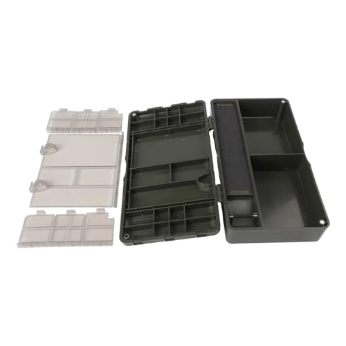 Angelgerätebox für Karpfen mit Magnetsystem und Stiften für sichere Organisation von Rig-Werkzeugen, Hooklink-Material, Schere und Vorfachschnuraufbewahrung von ComfyHarbor
