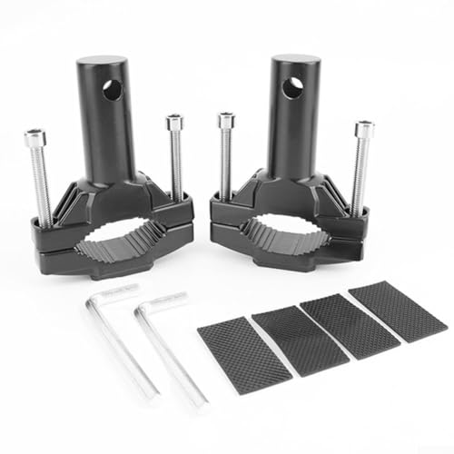 CNC-Aluminium-Legierung Motorrad Gabelklemme Halterung für Nebelscheinwerfer Installation passt zwischen 20 mm und 54 mm Rohren (2 Set) von ComfyHarbor