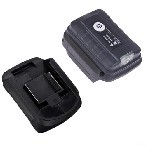 ComfyHarbor 14V -21V DC Batterieadapter mit LED-Taschenlampe, 18V Lithium-Ionen-Akku mit LED-Arbeitsleuchte und zwei USB-Anschlüssen von ComfyHarbor