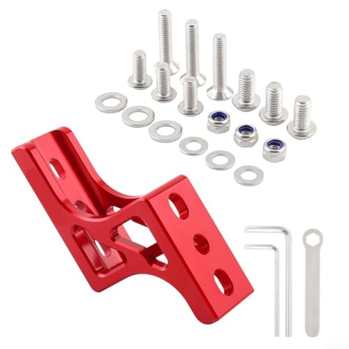 ComfyHarbor 3-Loch-Schweine-Nasen-Fronthalterung mit Verlängerung für Brompton-Klapprad, CNC-Legierung 6061-Konstruktion, hebt 25 mm und verlängert 40 mm, leichtes Design, einfach zu installieren (rot ComfyHarbor 3-Loch-Schweine-Nasen-Fronthalterung mit Verlängerung für Brompton-Klapprad, CNC-Legierung 6061-Konstruktion, hebt 25 mm und verlängert 40 mm, leichtes Design, einfach zu installieren (rot von ComfyHarbor