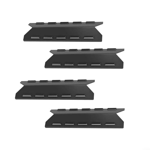 ComfyHarbor 4 Stück BBQ Heizplatte Shield Flame Tamer Ersatzteile für Kenmore für Charbroil BBQ Grill Modelle Emaille Brenner Abdeckung 96221 von ComfyHarbor