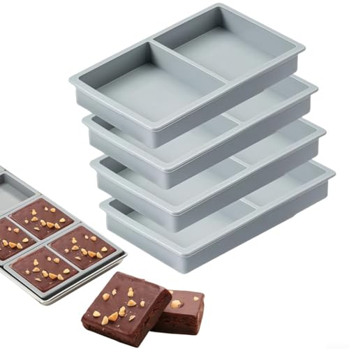 ComfyHarbor 4-teiliges Silikon-Lebensmittelaufbewahrungs-Trennschalen-Set, Küchenbehälter, Organizer für Gefriertrockner, spülmaschinenfest, Grün (grau) von ComfyHarbor