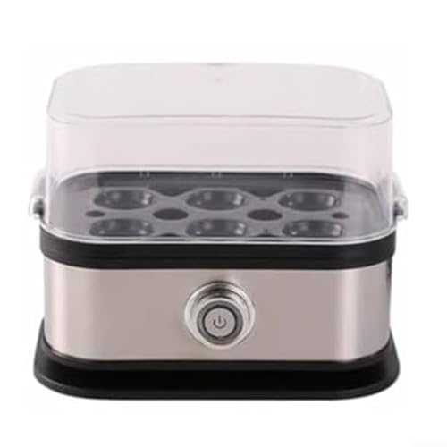 ComfyHarbor 6-in-1-Eierkocher aus Edelstahl mit automatischer Abschaltfunktion, zum Kochen von Pochier-Dampf oder Omeletts, schnelles Aufheizen mit One-Touch-Steuerung (britischer Standard) von ComfyHarbor