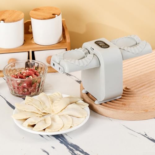 ComfyHarbor Automatische Ravioli-Pressmaschine mit manuellem und elektrischem Modus, wiederaufladbarer Akku, Küchenknödel-Werkzeug-Set (grau) von ComfyHarbor