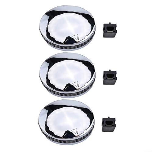 ComfyHarbor BBQ Gasgrill Kontrollknöpfe Ersatz-Set mit D-förmigem Ventilschaft, verchromte Kunststoffknöpfe mit Silikonring für Outdoor-Grill (3 Stück) von ComfyHarbor