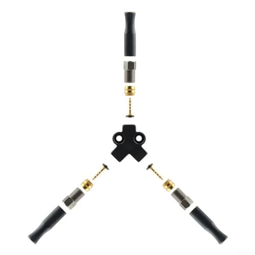 ComfyHarbor CNC Aluminium Hydraulische Bremsen Splitter Adapter 1 zu 2 für Fahrrad und Motorrad Hydraulische Scheibenbremssysteme für Mineralöl oder DOT Fluid(A) von ComfyHarbor