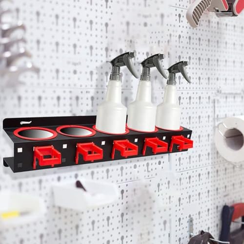ComfyHarbor Flaschenregal zur Wandmontage, robuster Stahl mit 5 Haken, für Gartengeräte, Auto-Reinigungsmittel, Werkstattorganisation ComfyHarbor Flaschenregal zur Wandmontage, robuster Stahl mit 5 Haken, für Gartengeräte, Auto-Reinigungsmittel, Werkstattorganisation von ComfyHarbor