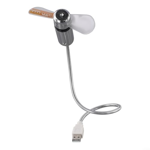 ComfyHarbor Flexibler USB-Schreibtischventilator mit digitaler Uhranzeige, Echtzeit-Temperaturmonitor, tragbares Kühlgerät von ComfyHarbor