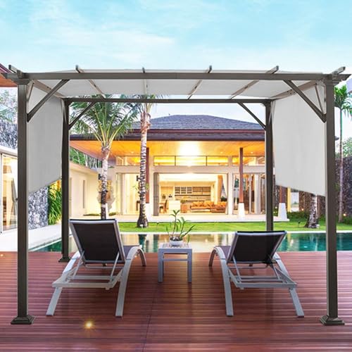 ComfyHarbor Garten-Sonnensegel, wasserdicht, rechteckig, Pergola-Markise für Terrasse, Hinterhof, Traubenspalier, 520 x 200 cm (schwarz) von ComfyHarbor