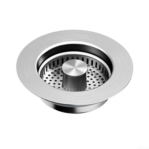 ComfyHarbor Küchenspüle Ablaufstopfen Sieb 3 in 1 Press to Seal Design Passt für 70-113mm Abflüsse 304 Edelstahl Messingkern PP Filterkorb ComfyHarbor Küchenspüle Ablaufstopfen Sieb 3 in 1 Press to Seal Design Passt für 70-113mm Abflüsse 304 Edelstahl Messingkern PP Filterkorb von ComfyHarbor