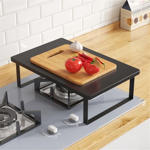 ComfyHarbor Mikrowellen-Regal, Küchentheke, Regal, Organizer mit rutschfesten Füßen, platzsparend, für Induktionsherde, Halterung für kleine Geräte, 40 x 30 cm (schwarz) von ComfyHarbor