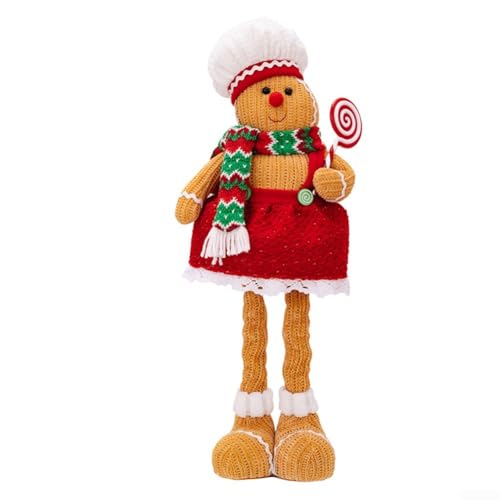 ComfyHarbor Plüschfigur mit einziehbaren Beinen für den Kaminsims oder Bücherregal (Mädchen) von ComfyHarbor