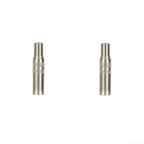 ComfyHarbor Reifenventilverlängerung aus massivem Messing für Elektroroller, auslaufsichere Aufpumpdüse für M365, einfacher Schraubadapter, verschleißfest, rostfrei, 39 mm, Silberfarben, 2 Stück von ComfyHarbor