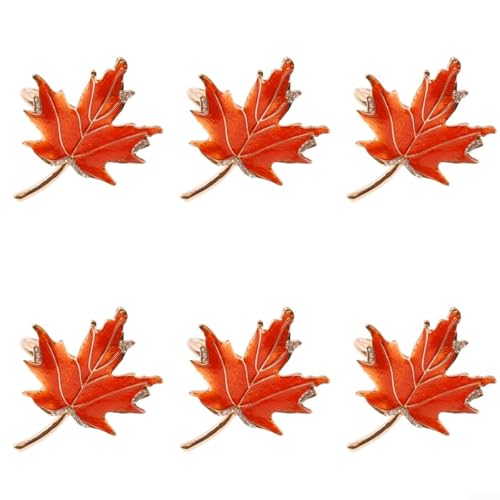 ComfyHarbor Serviettenringe aus Legierung mit Ahornblättern, elegante Serviettenhalter für Esstischdekoration bei Thanksgiving, Weihnachten oder Halloween-Partys (A) von ComfyHarbor